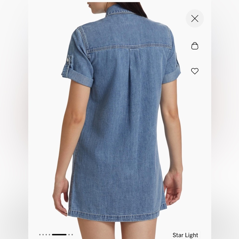Veronica Beard Warren Denim Minidress shift Blue Size 4 NWT $398 - Picture 2 of 12